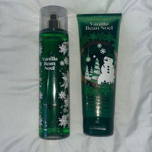 Vanilla Bean Noel bath and Bodyworks fine fragrance and body cream
